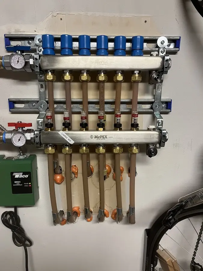 Plumber performing Gas Line Installation at a residential property in Sky Lake